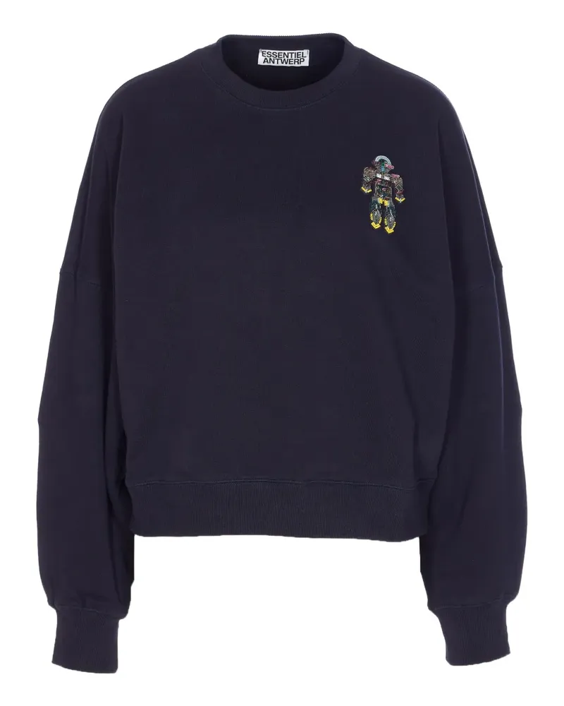 Essentiel beaded-robot crew-neck sweatshirt - Blau Blau
