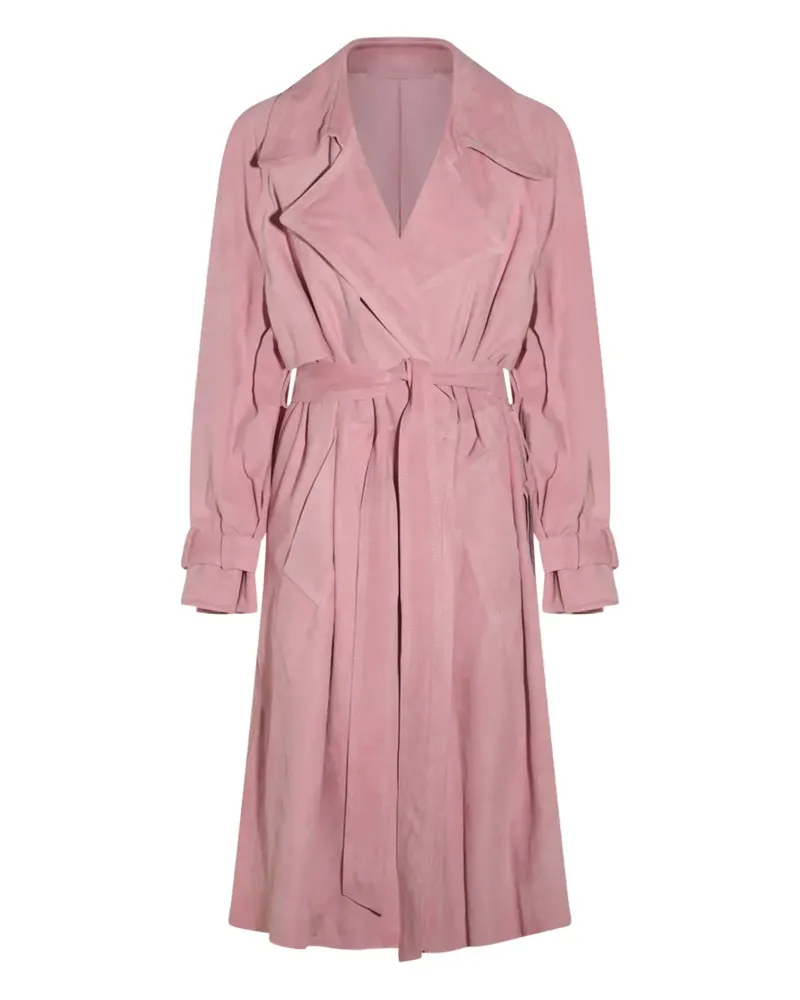 Salvatore Santoro Mantel aus Leder - Rosa Rosa