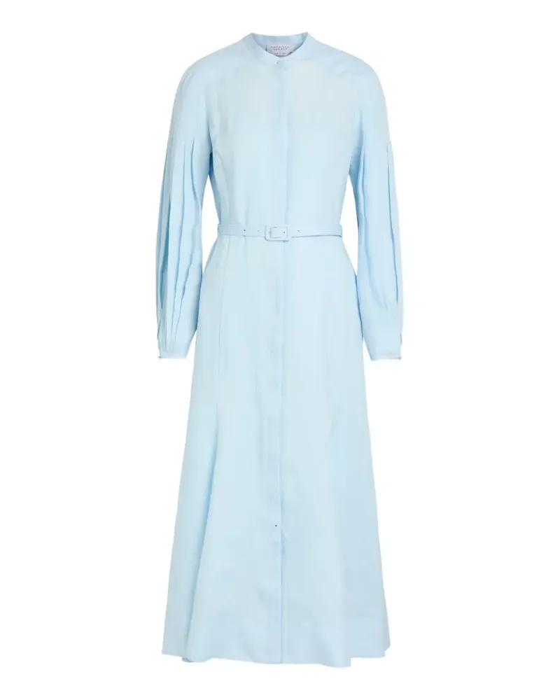 Gabriela Hearst Midikleid mit plissierten Ärmeln - Blau Blau