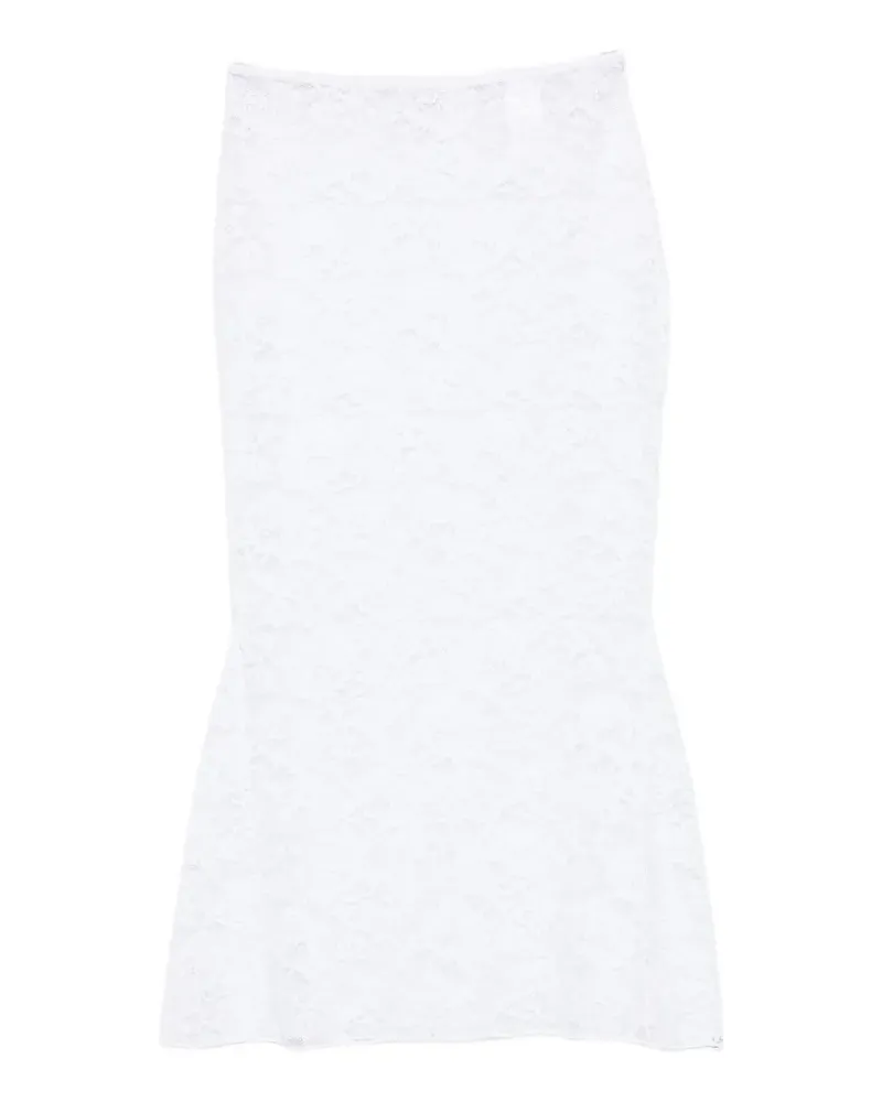 Oséree lace midi skirt - Weiß Weiß