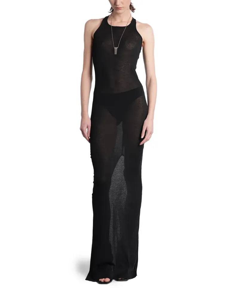 Rick Owens racer-back semi-sheer dress - Schwarz Schwarz