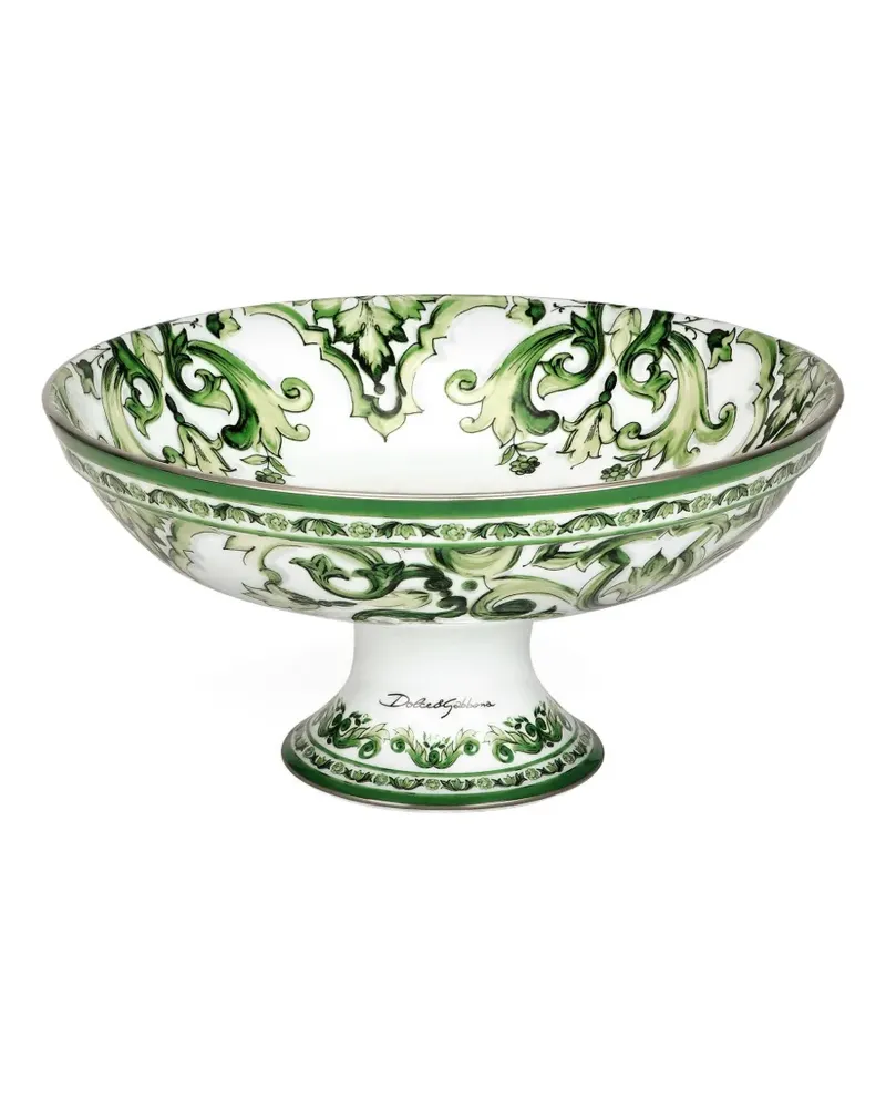 Dolce & Gabbana Obstschale mit Blumenprint - Weiß Weiß
