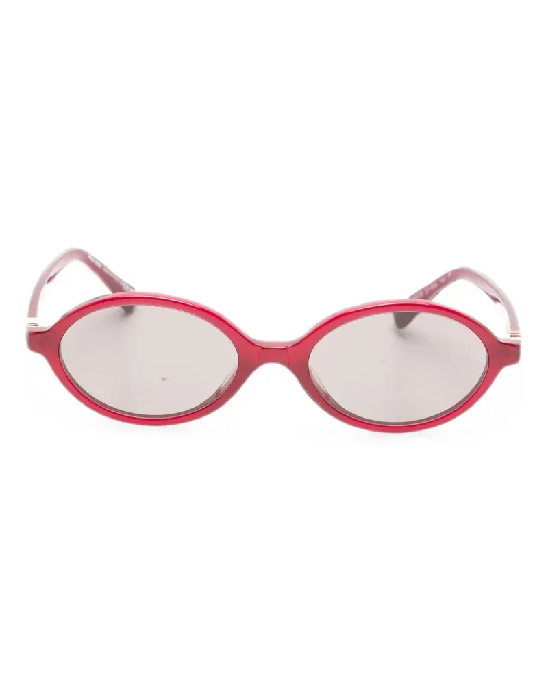 Miu Miu Sonnenbrille mit ovalem Gestell - Rot Rot