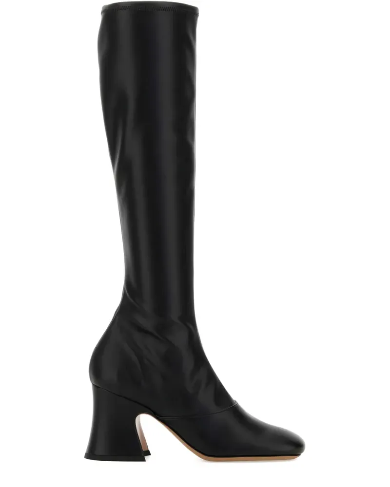 Chloé Kniehohe Janis Stiefel mit Blockabsatz 8mm - Schwarz Schwarz