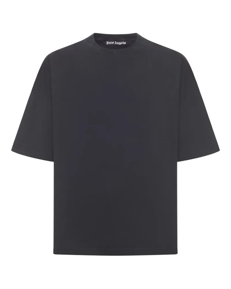 Palm Angels T-Shirt mit Logo-Stickerei - Schwarz Schwarz