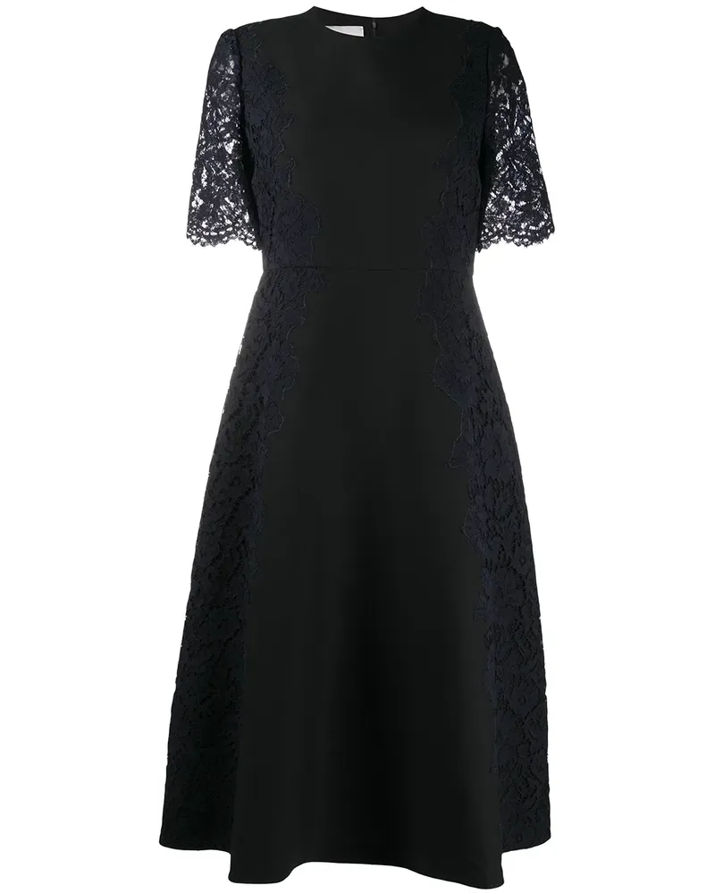 Valentino Garavani Kleid mit Spitzenärmeln - Schwarz Schwarz