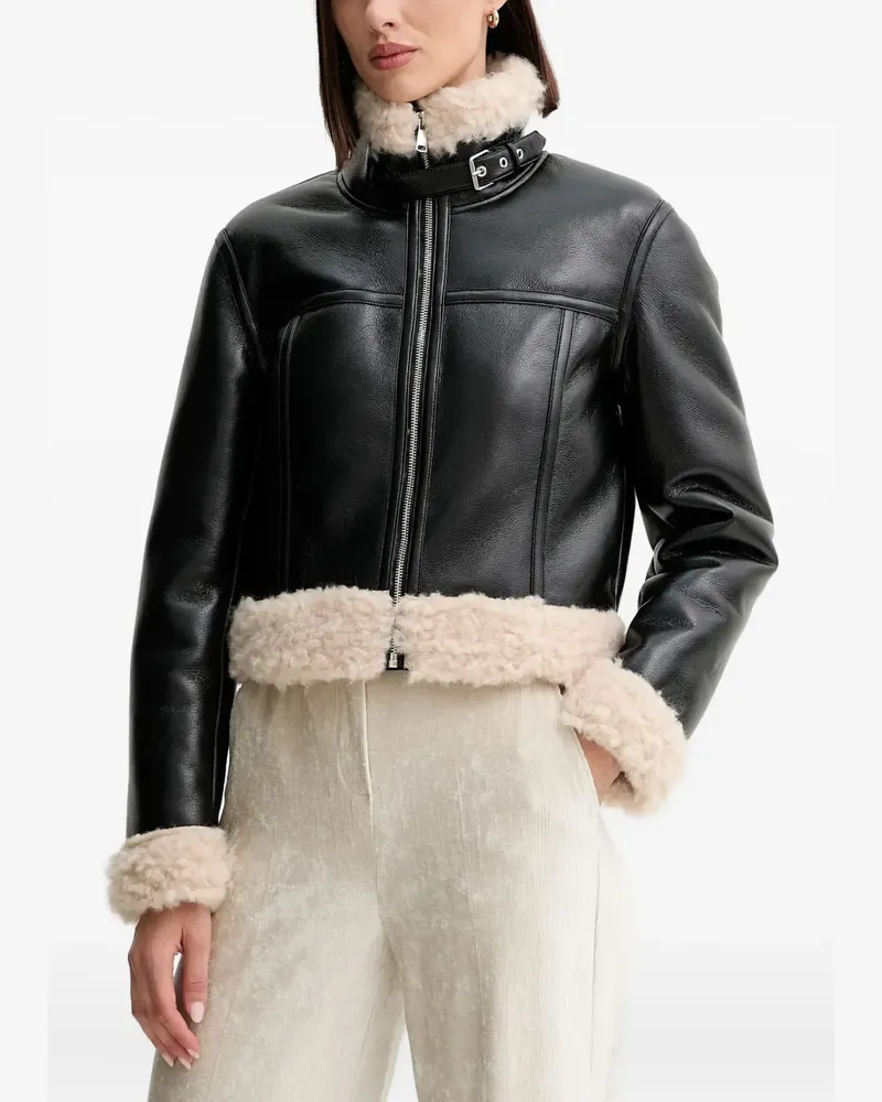 Twin-Set Jacke aus Faux Fur - Schwarz Schwarz