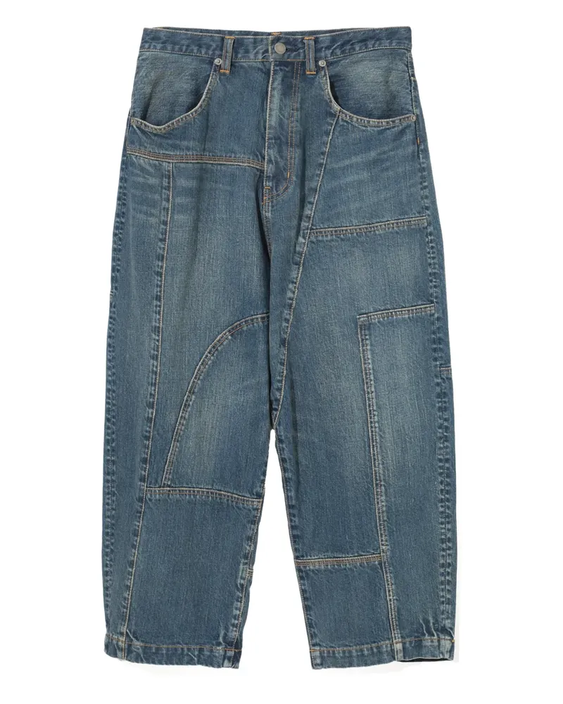 Undercover Hose im Patchwork-Look - Blau Blau