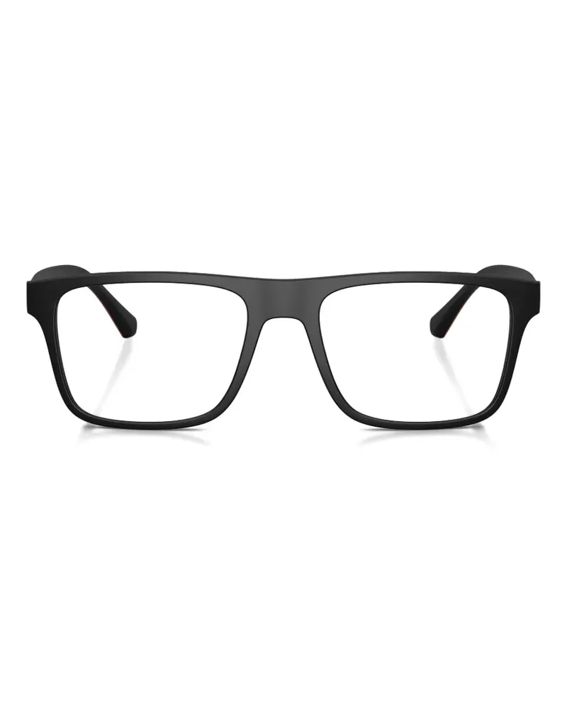 Emporio Armani rectangle-frame Eagle glasses - Schwarz Schwarz
