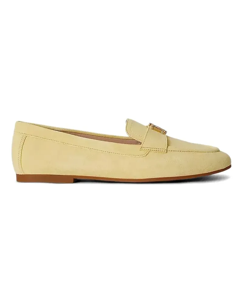 Ralph Lauren Averi III logo-plaque suede loafers - Gelb Gelb