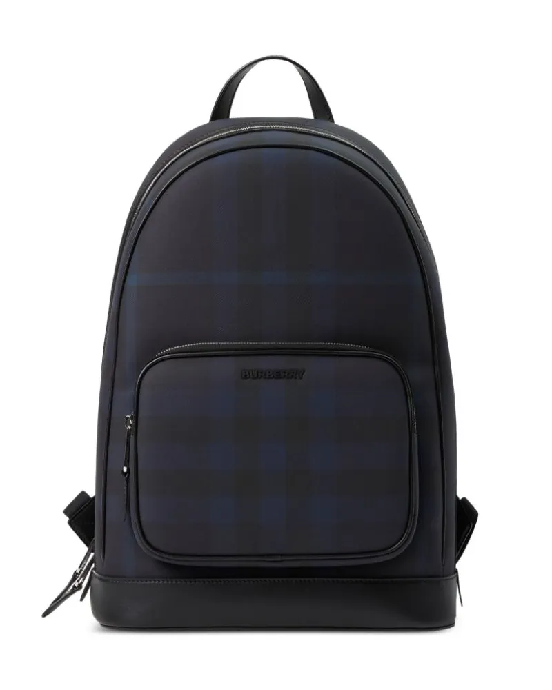 Burberry Karierter Rocco Rucksack Blau