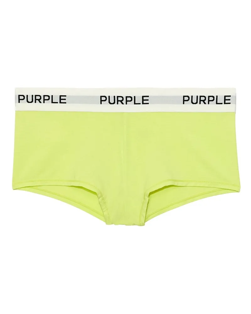 PURPLE BRAND Slip mit Logo-Streifen - Grün Grün