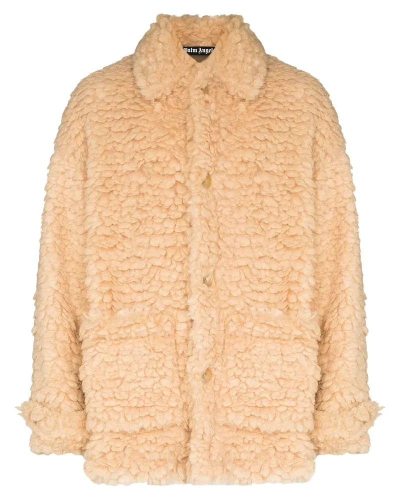 Palm Angels Kurzer Faux-Shearling-Mantel - Nude Nude