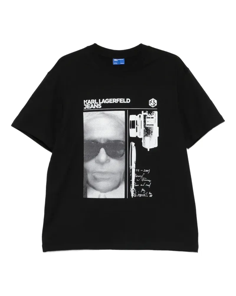 Karl Lagerfeld graphic-print T-shirt - Schwarz Schwarz