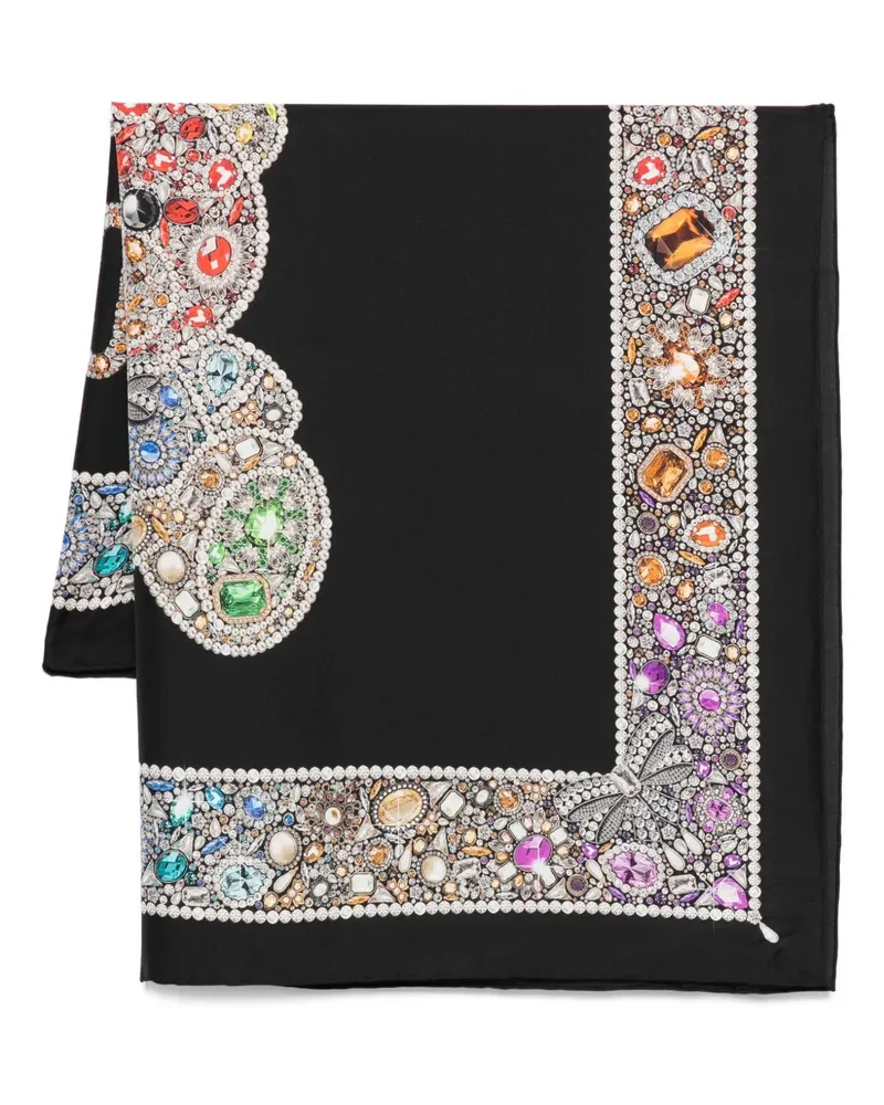 Moschino Schal mit Print - Schwarz Schwarz