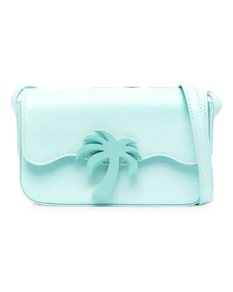 Palm Angels Palm Beach Bridge leather shoulder bag - Blau Blau