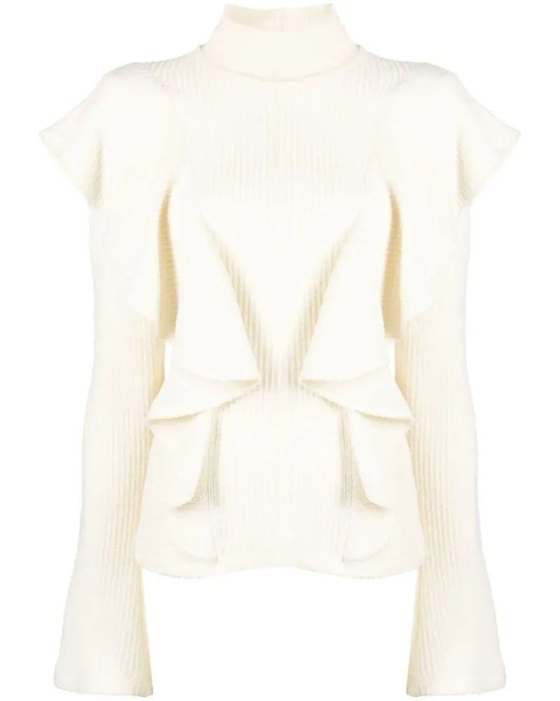 Chloé Pullover mit Stehkragen - Weiß Weiß