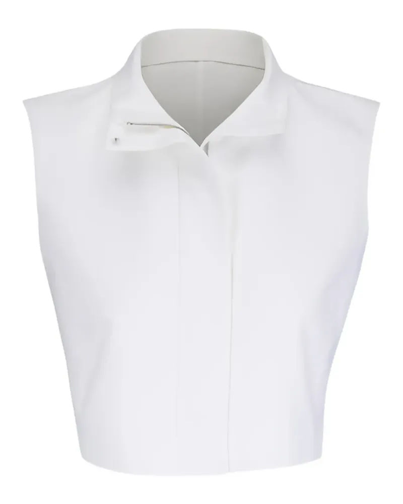 Akris Hester cropped sleeveless short vest - Nude Nude