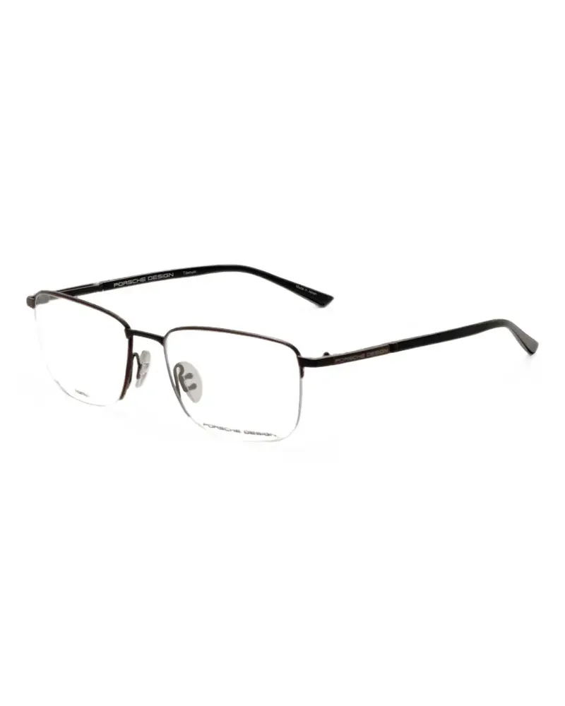 Porsche Design rectangle-frame glasses - Schwarz Schwarz