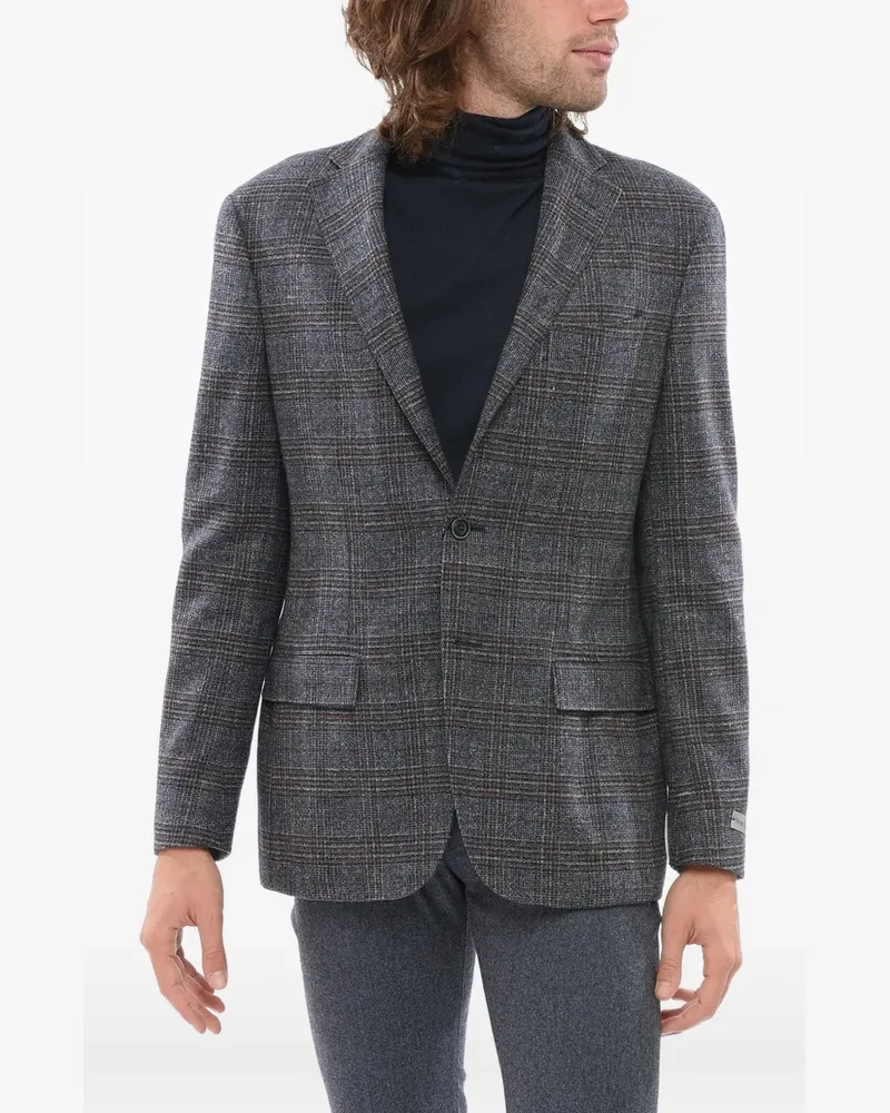 Corneliani Nino Danieli checked blazer - Blau Blau