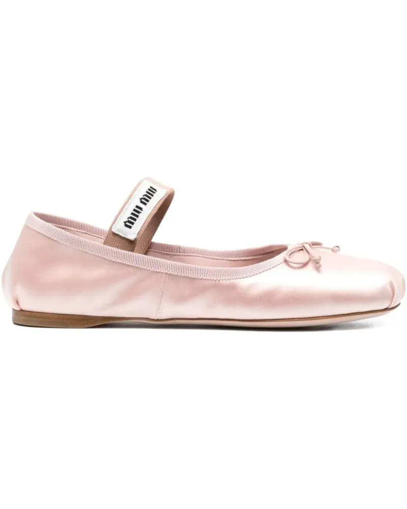 Miu Miu Ballerinas mit elastischer Schleife - Rosa Rosa