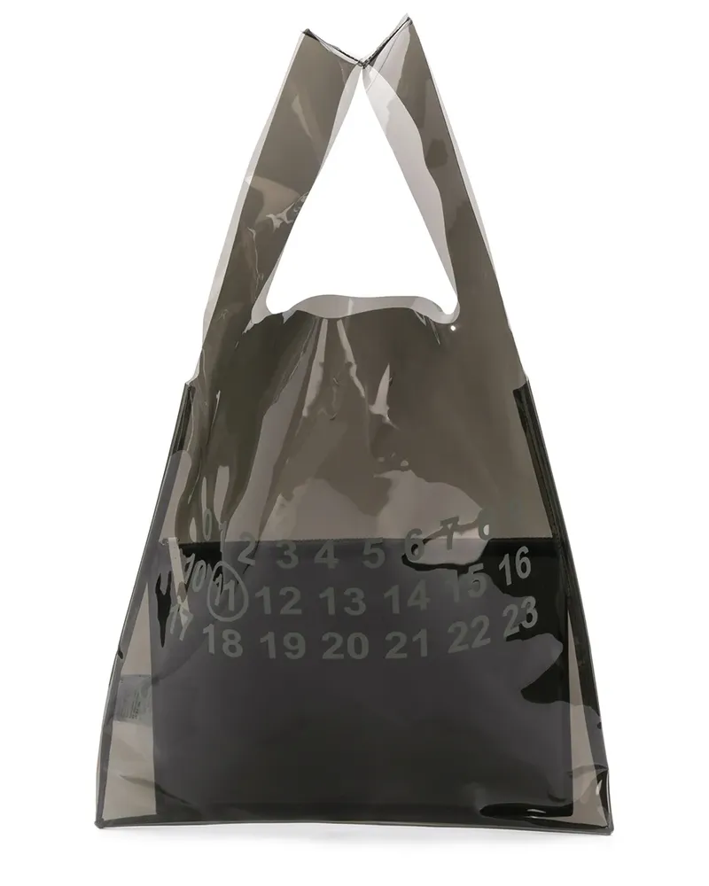Maison Margiela Shopper mit Zahlen-Print - Schwarz Schwarz
