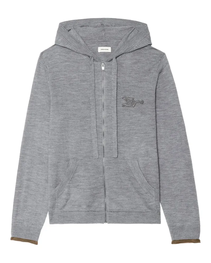 Zadig & Voltaire Hoodie mit Logo-Stickerei - Grau Grau