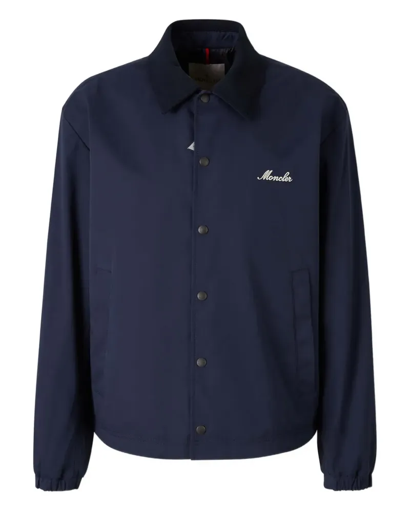Moncler Arinell embroidered-logo jacket - Blau Blau