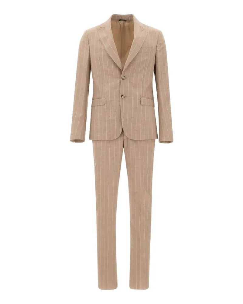 Emanuel Ungaro pinstripe tailored suit - Nude Nude