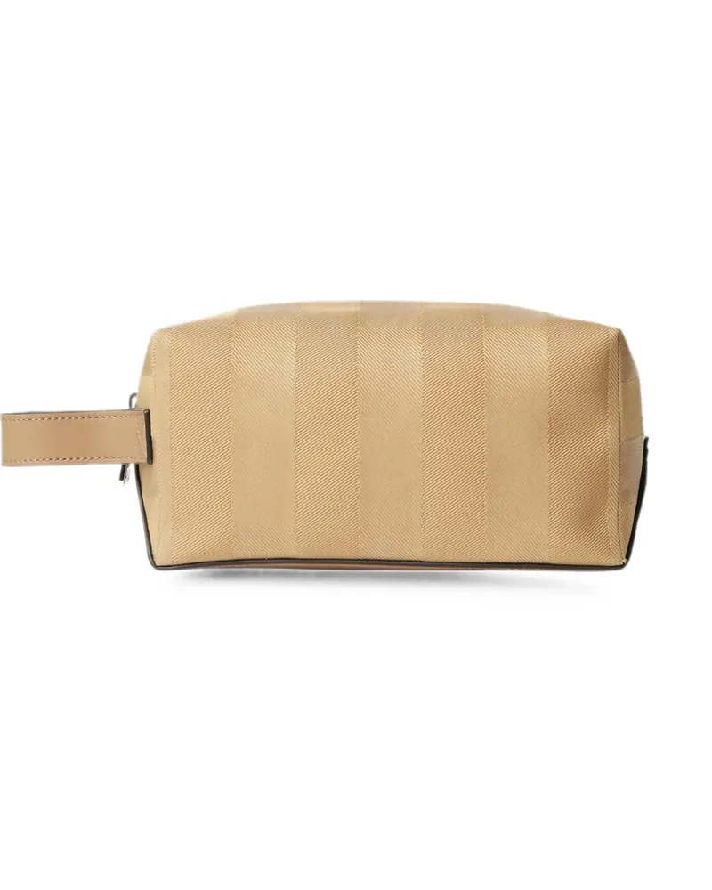 Fendi Lui striped wash bag - Nude Nude