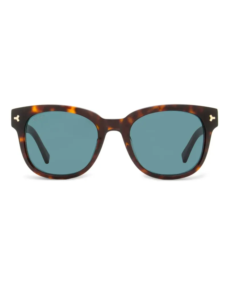Bally Sonnenbrille mit eckigem Gestell - Braun Braun