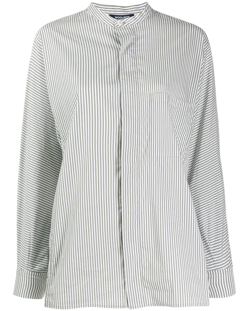 Woolrich Gestreiftes Hemd - Weiß Weiß
