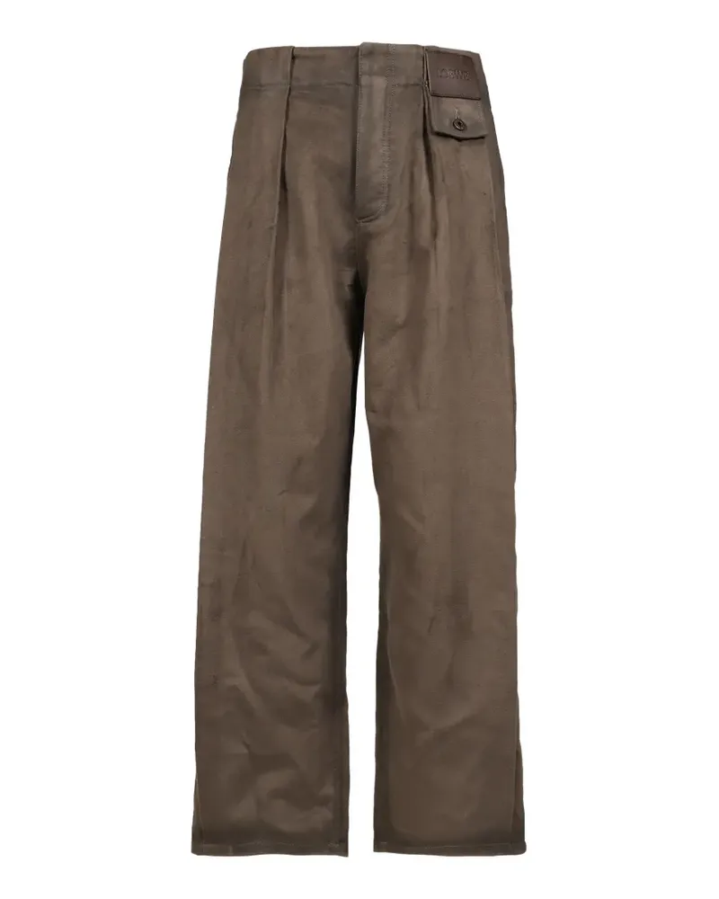Loewe Hose mit Logo-Patch - Braun Braun