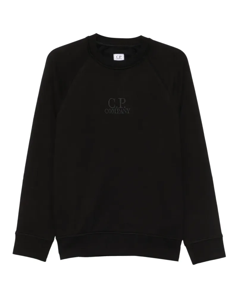 C.P. Company Pullover mit Logo-Stickerei - Schwarz Schwarz