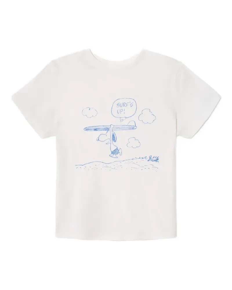 RE/DONE Snoopy Surfs Up T-Shirt - Weiß Weiß