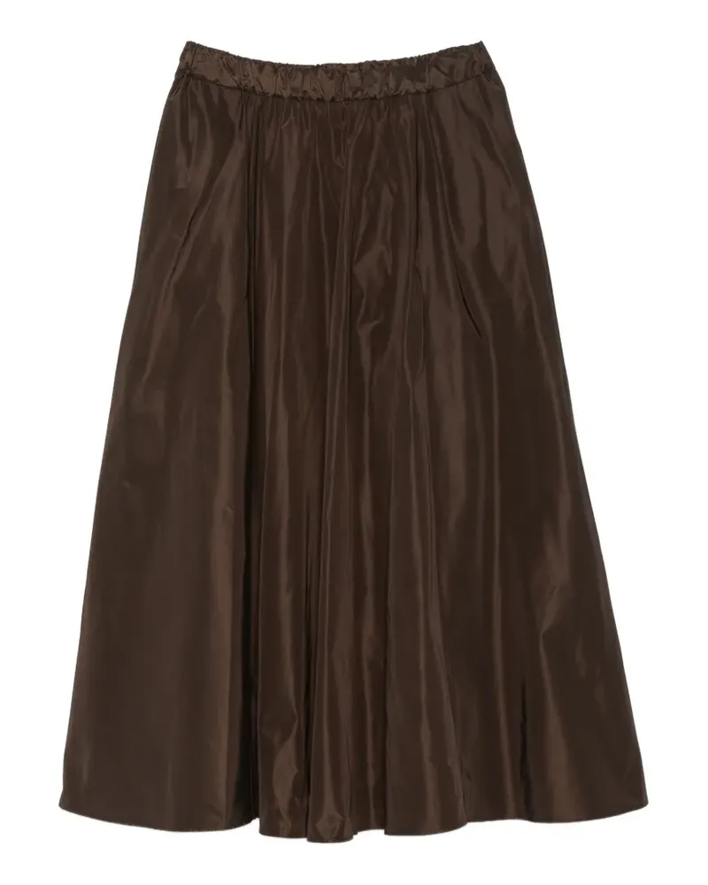 ASPESI pleated midi skirt - Braun Braun