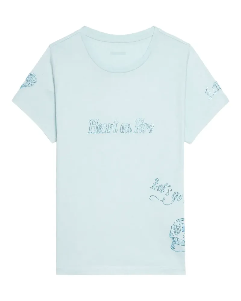 Zadig & Voltaire T-Shirt mit Kristallen - Blau Blau
