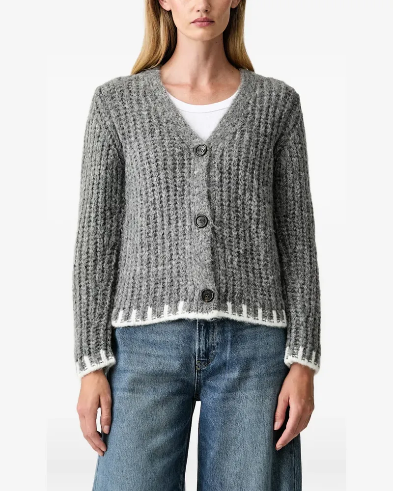 JOOP! Grob gestrickter Cardigan - Grau Grau
