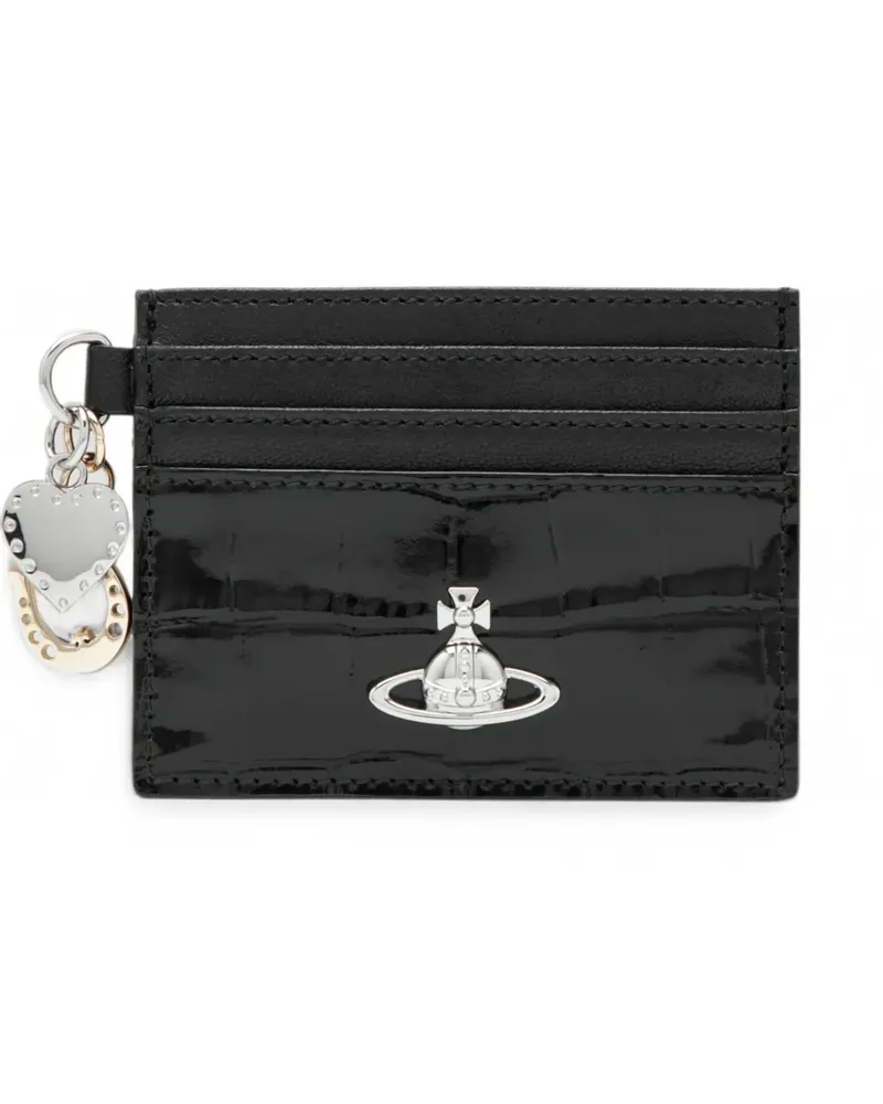 Vivienne Westwood Orb-charm card holder - Schwarz Schwarz