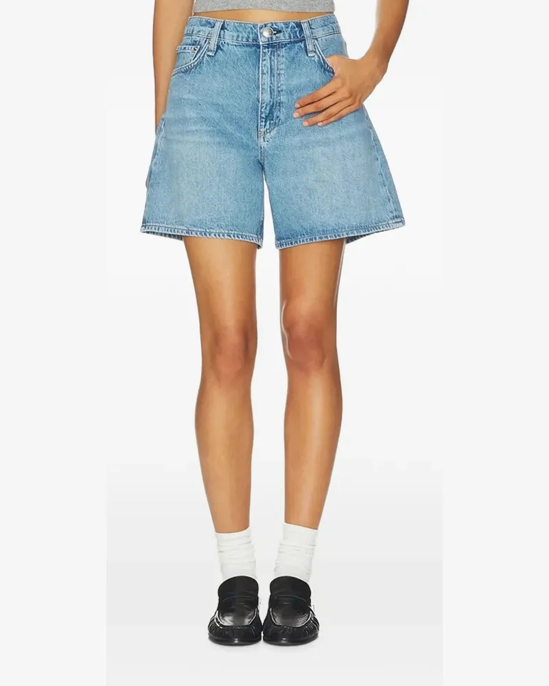 Rag & Bone Kniehohe Kaia Jeans-Shorts - Blau Blau