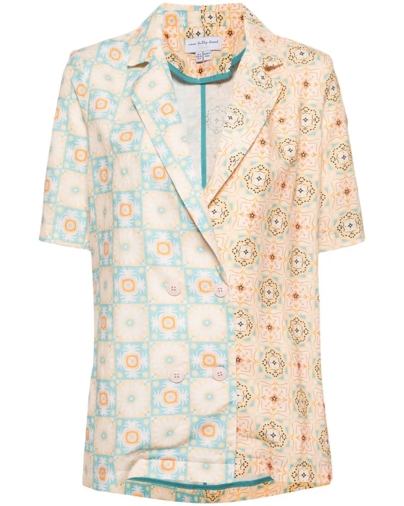 Never Fully Dressed Blazer mit grafischem Print - Nude Nude