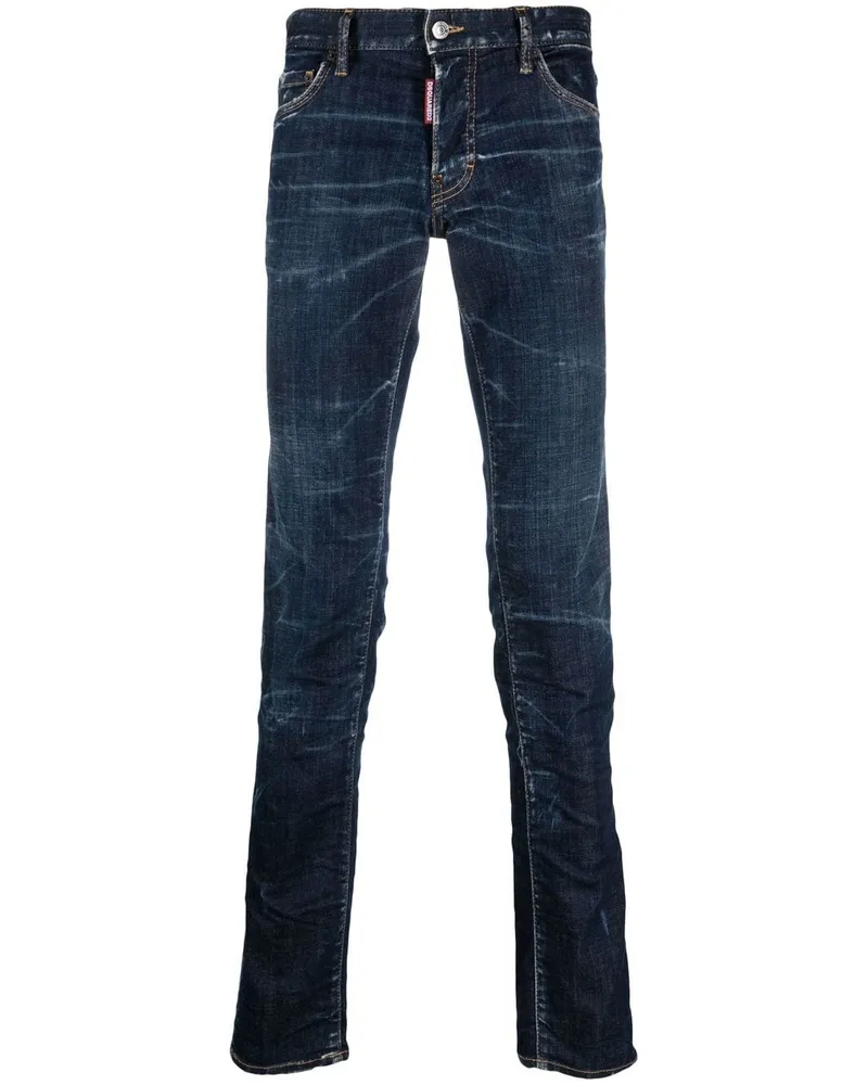 Dsquared2 Skinny-Jeans mit Logo-Patch - Blau Blau