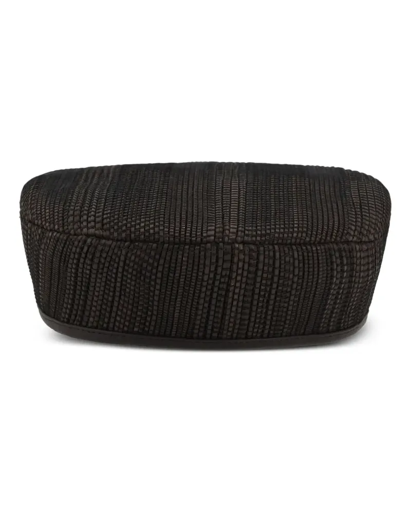 Loro Piana Hut aus Leder - Schwarz Schwarz