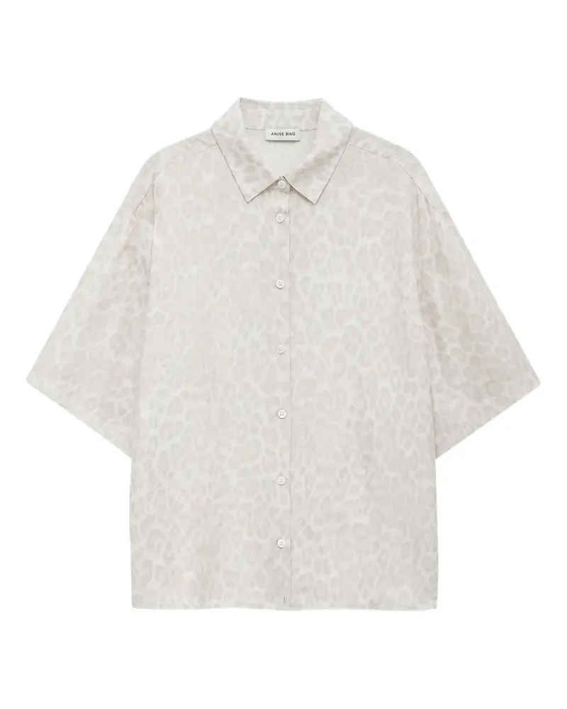 Anine Bing Coco leopard-print shirt - Nude Nude