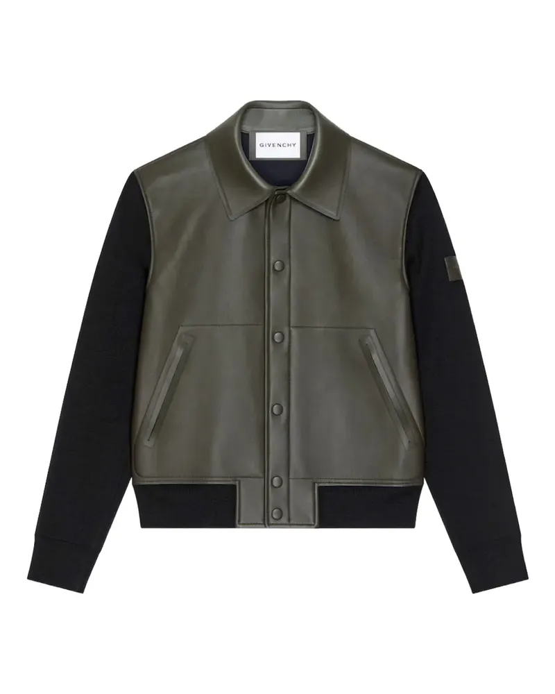 Givenchy Blousonjacke aus Materialmix mit  Paris-Patch - Grün Grün