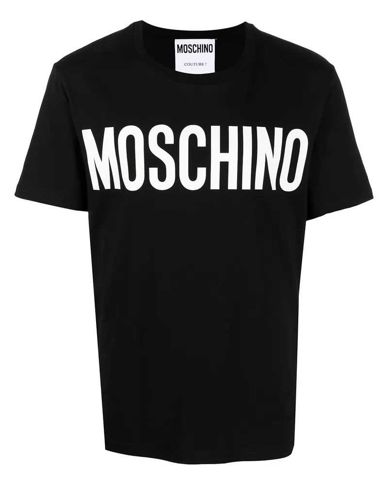 Moschino T-Shirt mit Logo-Print - Schwarz Schwarz