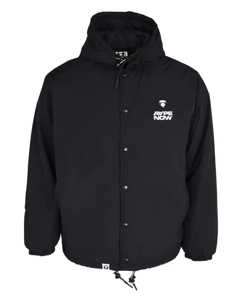 BAPE APENOW Kapuzenjacke mit Moonface-Print - Schwarz Schwarz