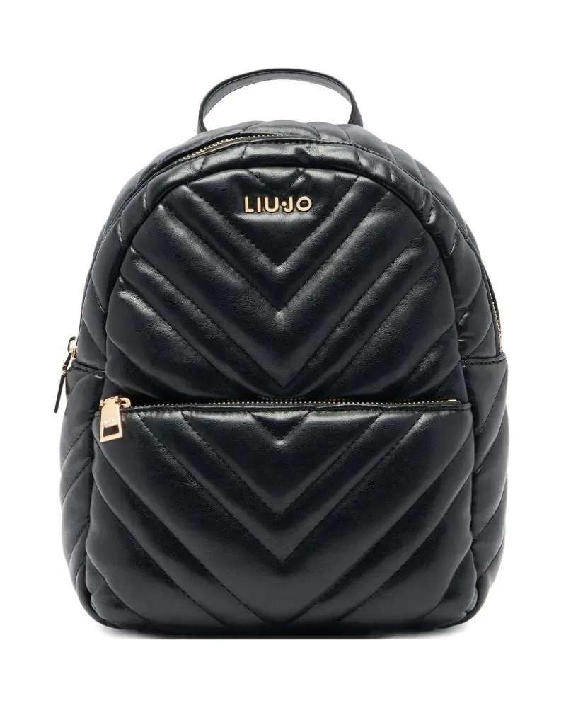 Liu Jo Rucksack mit Chevronsteppung - Schwarz Schwarz