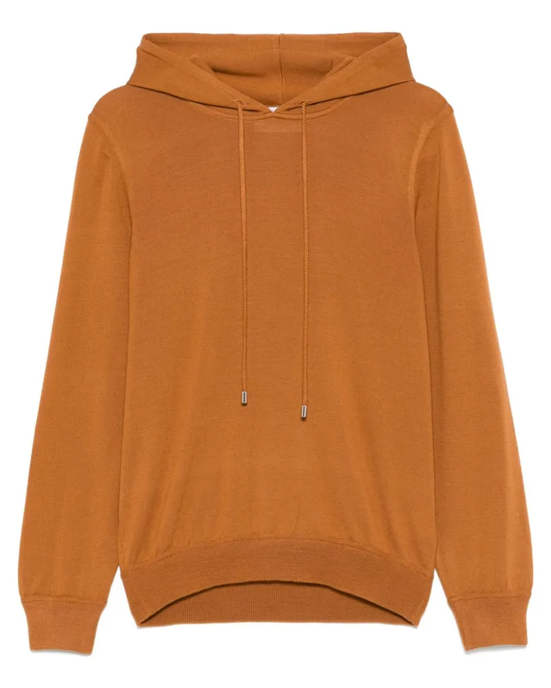 D4.0 Fein gestrickter Hoodie - Braun Braun