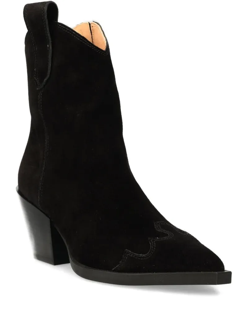 Copenhagen CPH238 Wildlederstiefel mit spitzer Kappe - Schwarz Schwarz